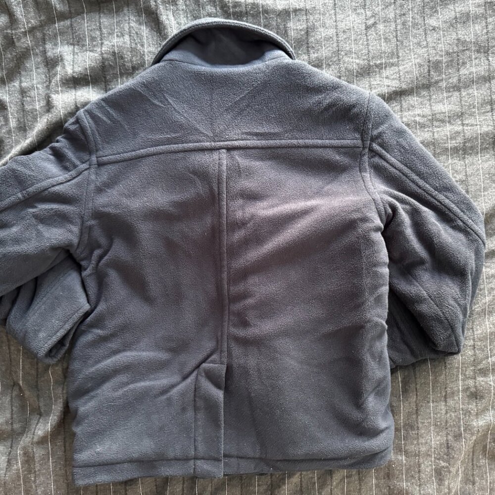 Crazy 8 Gymboree Navy Fleece Pea Coat Size Medium - Picture 3 of 4